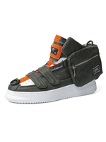 Herren Sneakers Bequeme PU-Leder Round Toe Artwork Black Sportschuhe