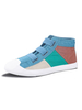 Herren Sneakers Blau Gemütlicher Farbblock Leinwand Runde Zehen Low-Tops Lässige Skateboardschuhe