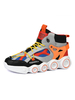 Herren Sneakers Color Block Mesh Round Toe Schwarz Basketballschuhe