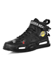 Herren Sneakers Gemütliche Leinwand Mönch Strap Round Toe High Top Herrenschuhe