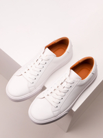 Herren Sneakers Gemütliche Rindsleder Runde Zehen Korb Sportschuhe