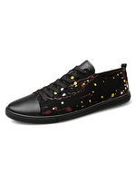 Herren Sneakers Low Tops Rindsleder Round Toe Dots Herrenschuhe