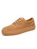 Herren Sneakers Mode Wildleder Leder Round Toe Brown Casual Flache Schuhe