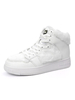 Herren Sneakers PU Leder Round Toe Low Tops Schnürschuhe Weiß Skateboard Schuhe