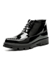 Herren Stiefeletten Fabulous PU Leder Round Toe Cowboy Schwarz Booties