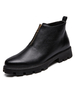 Herren Stiefeletten Mode PU Leder Round Toe Schwarz Casual Booties