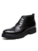 Herren Stiefeletten Mode Spitz PU Leder Cowboy Schwarz Booties