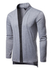 Herren Strickjacke Mantel High Low Langarm Lässige Jacke