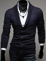 Herren Strickjacke mit Notch Ausschnitt