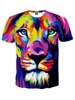 Herren T-shirt mit Löwe 3D Druck2021