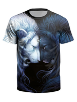 Herren T-Shirts 3D-bedrucktes; schnell trocknendes Kurzarm-Oberteil mit Rundhalsausschnitt für den Sommer