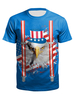 Herren T-Shirts Rundhalsausschnitt Kurzarm Kleidung In Blau