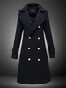 Herren Trenchcoat Zweireiher Wintermantel Umlegekragen Pea Coat
