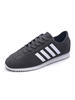 Herren Turnschuhe grau gemütliche PU-Leder-runden Zeh-Farbblock niedrig-Tops Freizeitschuhe