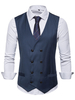 Herren Weste Weste Zweireiher Button Prom Gilet Clubwear