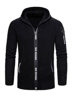 Herrenbekleidung Cardigan Für Herren Herrenpullover Herren Cardigans Casual Color Block Langarm Special Schwarz Schwarz