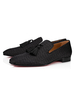 Herrengraues Kleid Loafer Schuhe Runde Zehe Slip-On-Schuhe mit Quaste