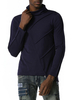 Herrenhemd Hoher Kragen Unregelmäßiges Langarm Casual Pathc Slim Fit Shirt