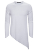 Herrenhemd Jewel Neck Long Sleeves Rundhalsausschnitt Casual Iregular Hem Slim Fit Shirt