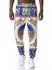 Herrenhose Bedruckt Keine Taille Gerade Jogginghose Blaue Herrenhose
