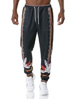 Herrenhose Bedruckt Keine Taille Gerade Jogginghose Schwarze Herrenhose