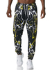 Herrenhose gedruckt No Waistline Straight Sweatpants Black Casual Herrenhose