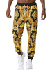 Herrenhose Keine Taille Gerade Jogginghose Palace Lässig bedruckte schwarze Herrenhose