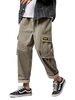 Herrenhose Lässige natürliche Taille Gerade Cargo Hose Graue Herrenhose