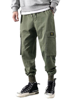 Herrenhose Lässige natürliche Taille Gerade Cargo Hose Orange Herrenhose