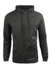 Herrenjacke mit Kapuze Reißverschluss Polyester Modische schwarze Jacke