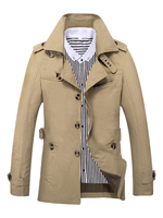 Herrenjacke2020 Trenchcoat Khaki Gürteljacke