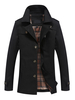 Herrenjacke2020 Trenchcoat Schwarz Frühling Mantel Umlegekragen Langarm Jacke