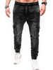 Herrenmode Jeans Casual Distressed Antik Design Skinny Black Denim Pants