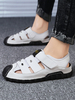 Herrensandalen PU Leder Gummisohle