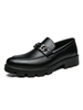 Herrenschuhe Schuhe Stylish Round Toe Metal Details Slip-On PU-Leder