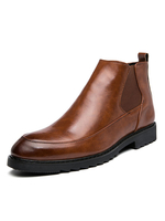 Herrenstiefel Bequeme PU-Leder runde Spitze