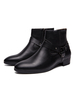 Herrenstiefel mit fabelhafter Schnalle aus PU-Leder mit spitzer Zehenpartie
