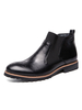 Herrenstiefel Moderne PU-Leder-Stiefeletten mit runden Zehen