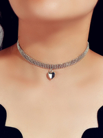 Herz Anhänger Halsketten Silber Choker Halskette