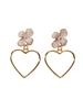 Herz Creolen Blumen Frauen Schmuck