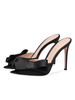 High Heel Abendschuhe 2020 Satin Peep Toe Bogen Backless Mule Schuhe Damen Party Schuhe