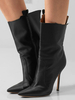 High Heel Booties Spitz Zehen Stiletto Slip Auf PU Stiefel Für Frauen in Schwarz