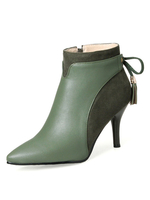 High Heel Booties Damen Stiefeletten Hunter Green Toe Booties