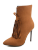 High Heel Booties Wildleder Spitz Stiletto Heel Ankle Boots mit Quasten