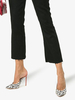 High Heel Maultiere Pferdehaar Spitze Zehen Leopard Print Backless High Heels für Frauen