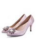 High Heel Partyschuhe Champagner Pointed Toe Strass Abendschuhe