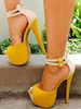 High Heel Sandalen Wildleder Plattform Peep Toe Knöchelriemen Sandale Schuhe Frauen Sexy Schuhe