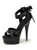 High Heel Sandaletten Schwarz Plattform Offene Toe Bow Knöchelriemen Sandale Schuhe Frauen Sexy Schuhe