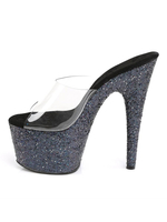 High Heel Sexy Sandalen Blaue Peep Toe Rutschfeste Gummisandalen