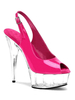 High Heel Sexy Sandalen Frauen Transparente Plattform Leder Peep Toe Slingbacks Sexy Schuhe